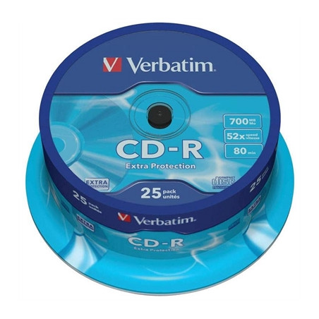 Verbatim cd - r 700mb 52x tarrina 25uds