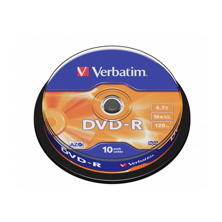 Verbatim dvd - r 4.7gb 16x tarrina 10uds