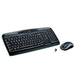 Logitech Wireless Combo MK330 keyboard Mouse included Office USB QWERTY Spanish Black, Gray