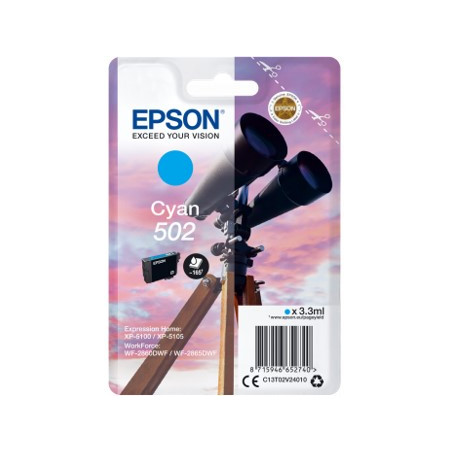 Cartucho tinta epson t02v240 502 cian ink