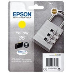 Cartucho tinta epson c13t35844010 amarillo durabrite ultra ink 35 -  650 paginas - candado
