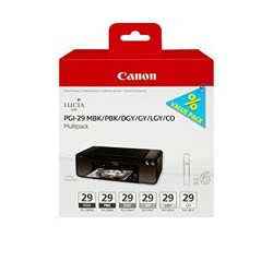 Multipack canon pgi - 29 mbk - pbk - dgy - gy - lgy - co