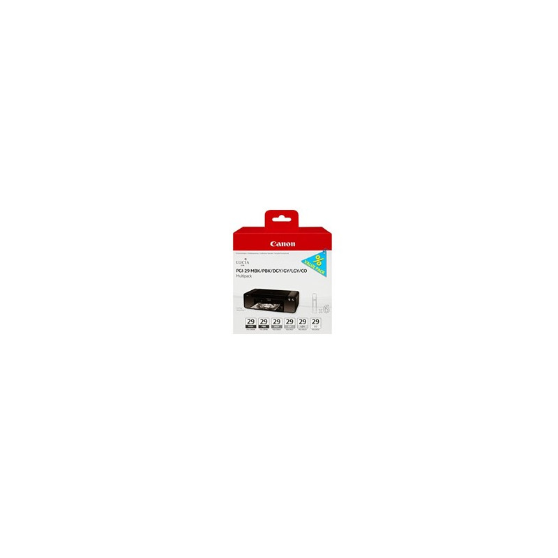 Multipack canon pgi - 29 mbk - pbk - dgy - gy - lgy - co