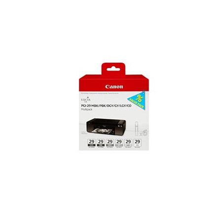 Multipack canon pgi - 29 mbk - pbk - dgy - gy - lgy - co