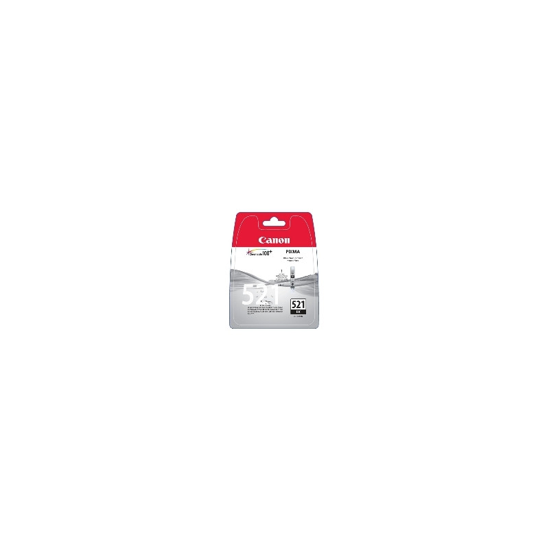 Cartucho tinta canon cli 521bk negro 9ml pixma 3600 -  4600 -  4700 -  mp540 -  550 -  560 -  620 -  630 -  640 -  980 -  mx860 
