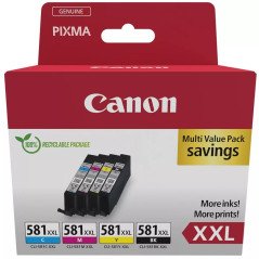 Cartucho canon cli - 581xl negro - cian - magenta - amarillo