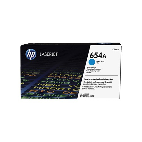 HP Cartuccia Toner originale ciano LaserJet 654A