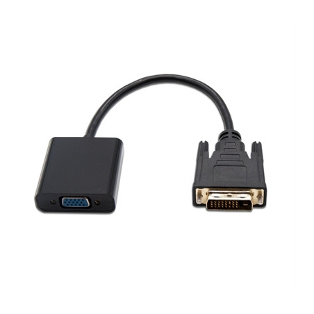 Cable nanocable conversor dvi 24+1 a vga macho - hembra 10cm negro