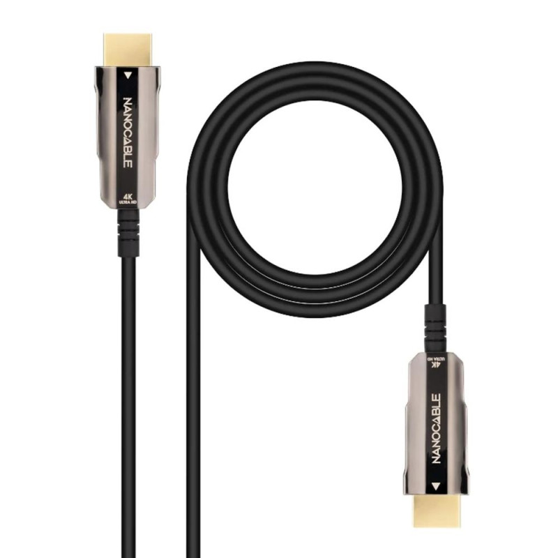 Cable hdmi 4k nanocable 10m -  macho - macho fibra optica