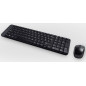 Teclado + mouse logitech mk220 optico wireless inalambrico usb negro