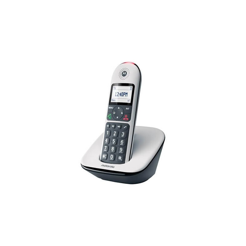 Telefono inalambrico dect digital motorola cd5001 blanco -  pantalla retroiluminada -  teclas grandes