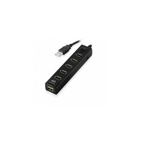 Hub ewent 7 puertos + entrada y salida -  usb 2.0