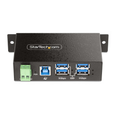 StarTech.com 5G4AINDRM-USB-A-HUB interface hub USB 3.2 Gen 1 (3.1 Gen 1) Type-B 5000 Mbit s Black