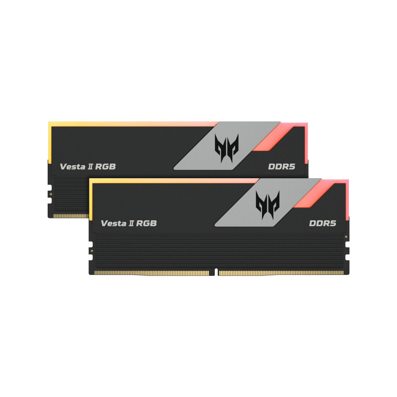 Memoria ram ddr5 32gb 2x16gb acer predator vesta2 - udimm - 6000mhz  cl 30 black rgb