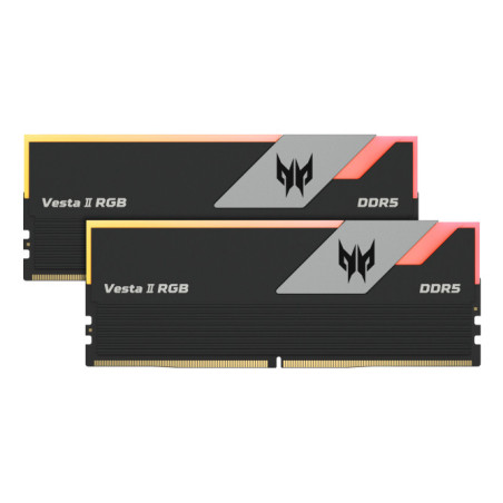 Memoria ram ddr5 32gb 2x16gb acer predator vesta2 - udimm - 6000mhz  cl 30 black rgb
