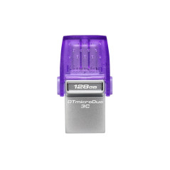 Kingston Technology DataTraveler microDuo 3C USB flash drive 128 GB USB Type-A   USB Type-C 3.2 Gen 1 (3.1 Gen 1) Stainless
