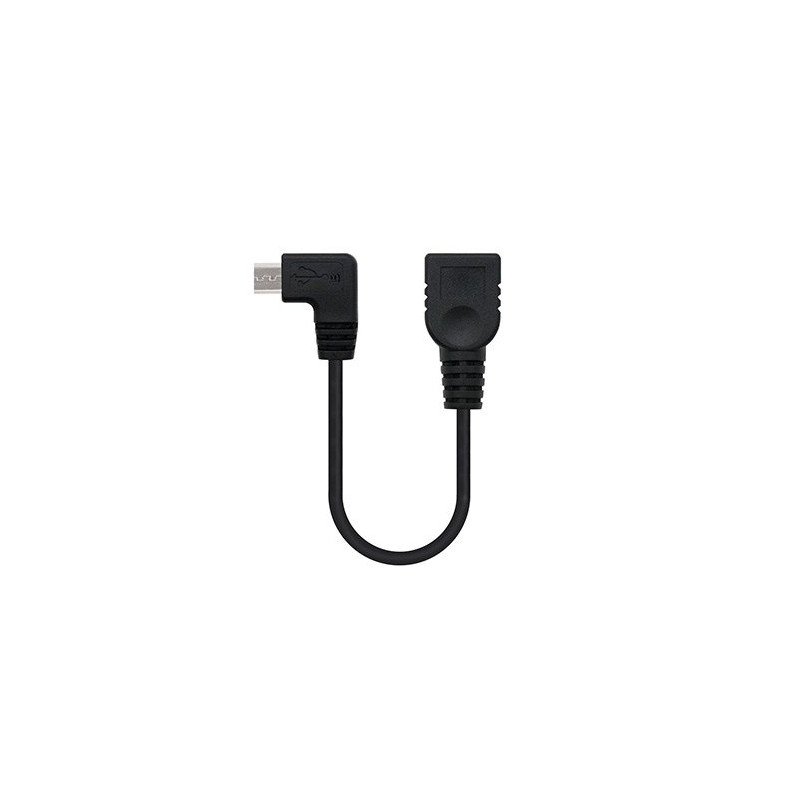 Cable otg nanocable usb 2.0 a micro usb 15cm -  macho - hembra