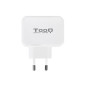 Cargador de pared doble tooq usb tipo c 3a -  usb tipo a 2.4a - 27w -  blanco