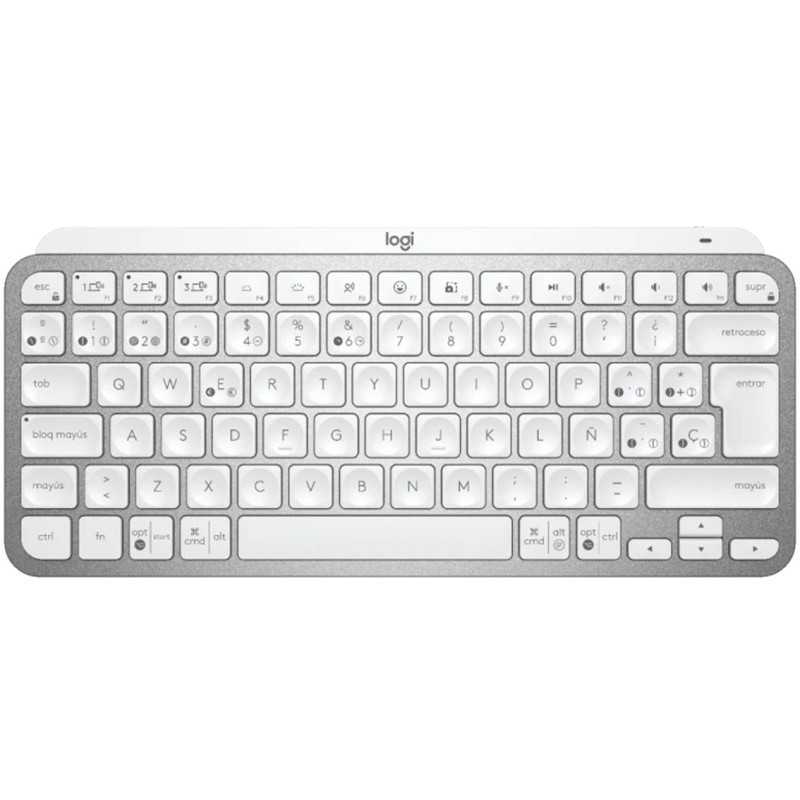Teclado logitech mx keys gris palido wireless inalambrico qwerty espaol