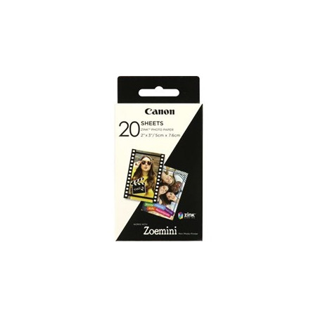 Papel fotografico canon zp - 2030 20 hojas zink para zoemini