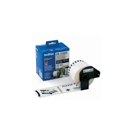 Brother DK-22205 nastro per etichettatrice Nero su bianco