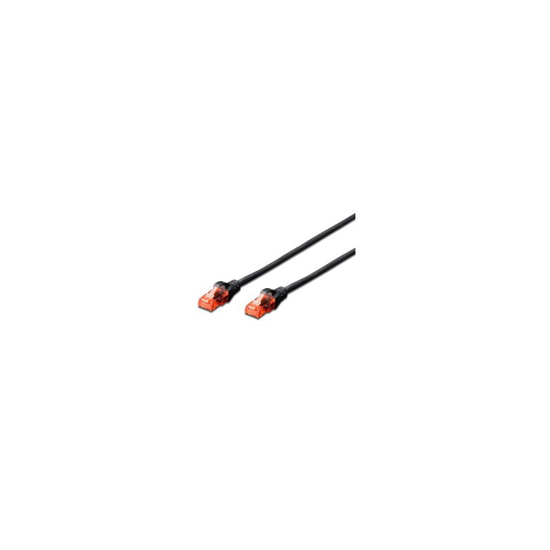 Cable red ewent latiguillo rj45 utp cat6 3m negro