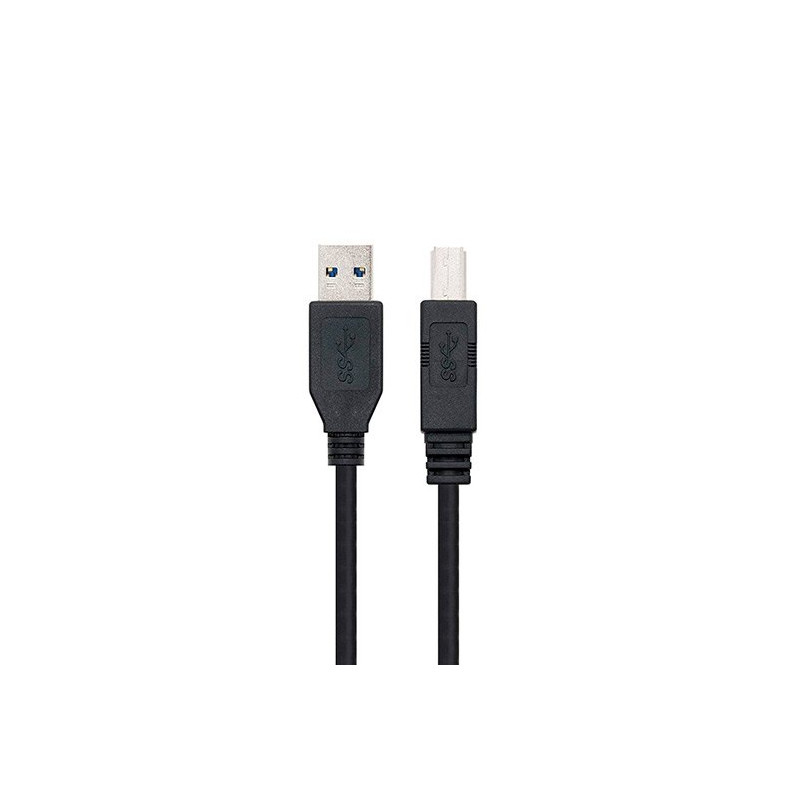 Cable usb tipo a 3.0 a usb tipo b 3.0 nanocable 2m negro macho - macho