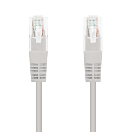 Cable red nanocable latiguillo rj45 utp cat6 0.5m gris 50cm