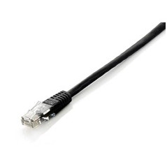 Cable red equip latiguillo rj45 u -  utp cat6 0.25m negro