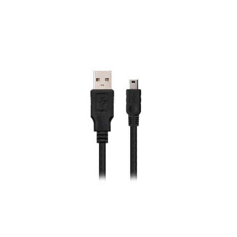 Cable usb(a) 2.0 a mini usb(b) nanocable 1.8m -  macho - macho -  negro