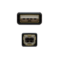 Nanocable 10.01.1205 cavo USB USB 2.0 5 m USB A USB B Nero