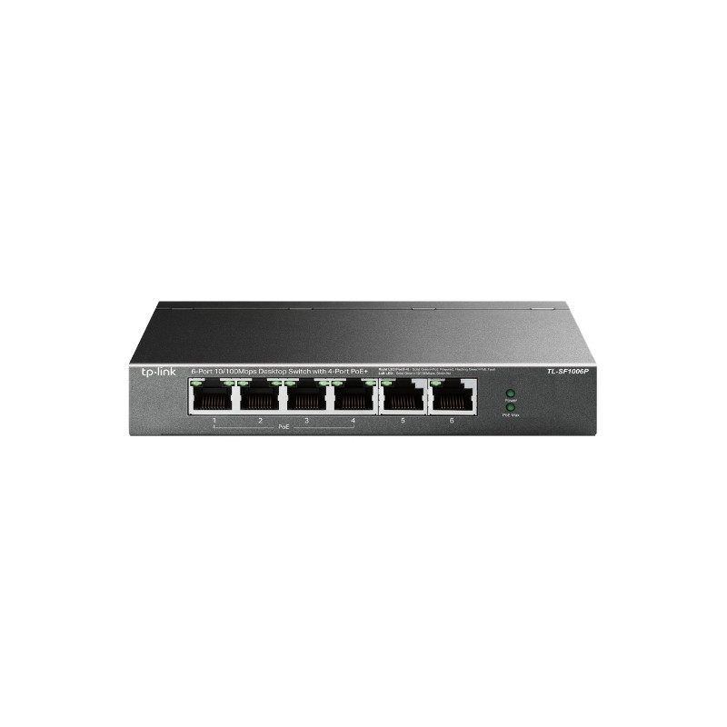 Switch 6 puertos tp - link tl - sf1006p 10 - 100 4 puertos poe+