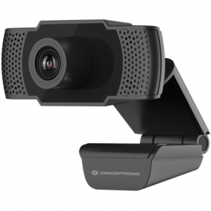 Webcam fhd conceptronic amdis01b - 1080p - usb - 30 fps - angulo vision 90 - foco manual - microfono integrado