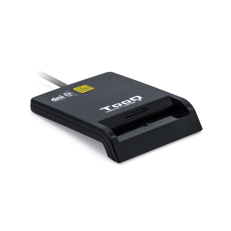 Lector de tarjetas externo tooq tqr - 211b dnie sim usb - c negro