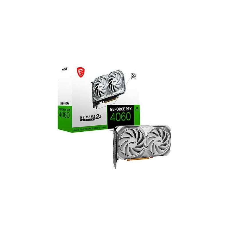 Tarjeta grafica msi rtx 4060 ventus 2x white 8g oc