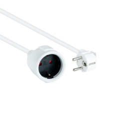 Cable de alimentacion schuko nanocable 10m -  macho - hembra -  blanco
