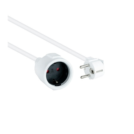 Cable de alimentacion schuko nanocable 10m -  macho - hembra -  blanco