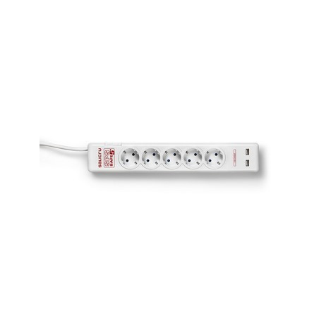 Regleta salicru sps safe 5+ -  5 tomas schuko -  2 usb