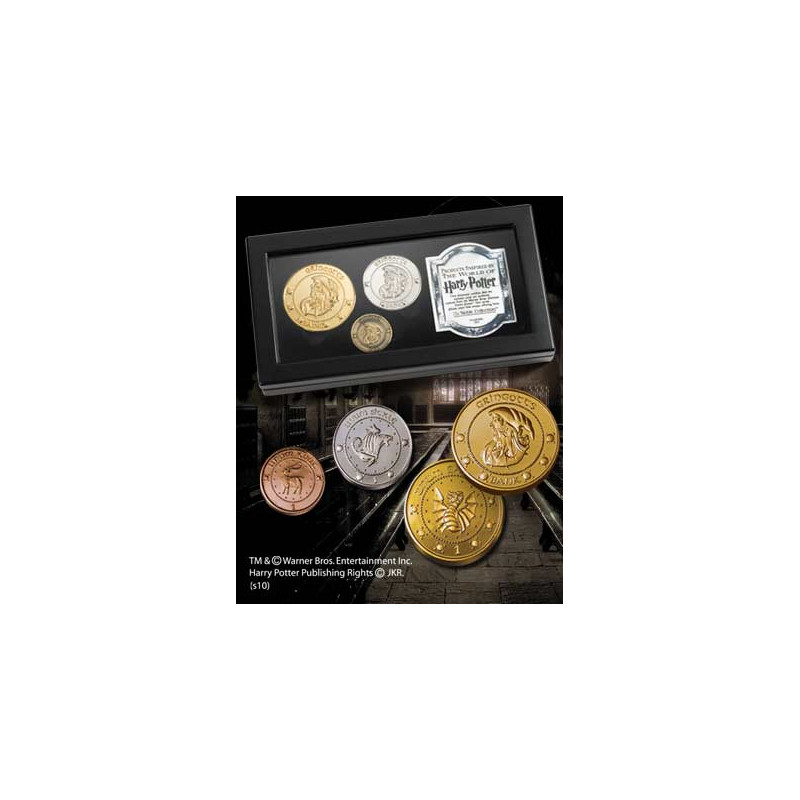 Replica the noble collection harry potter monedas de gringotts expositor