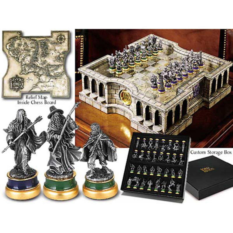 Replica ajedrez the noble collection el seor de los anillos  edicion limitada deluxe