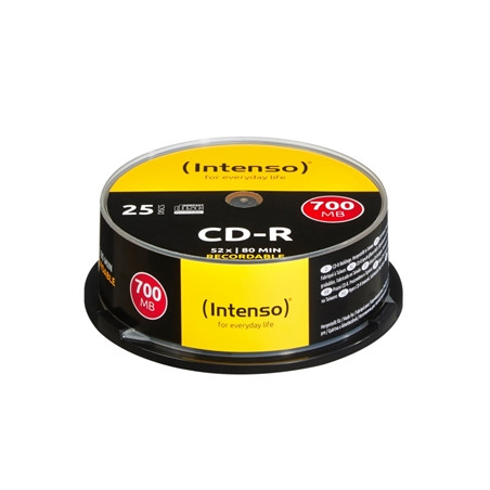 Tarrina de cd - r virgenes intenso 700mb - 80 min 25 unidades