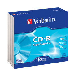 Verbatim cd - r 700mb 52x tarrina 10 unidades slim