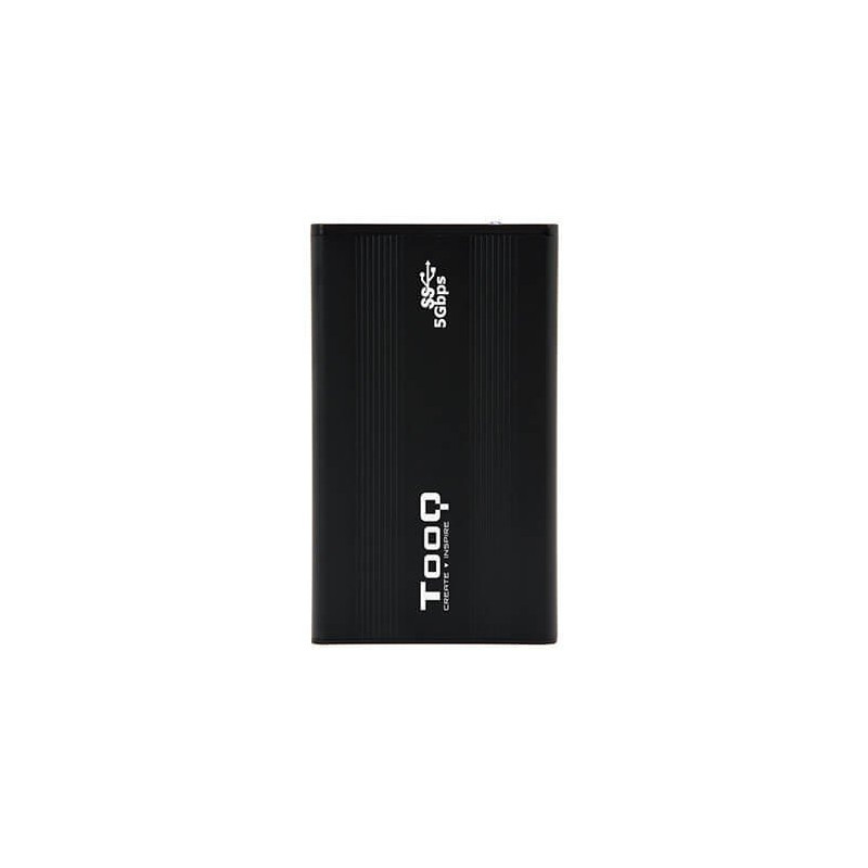 Caja externa tooq tqe - 2524b 2.5 pulgadas 9.5mm sata usb 3.0 negro