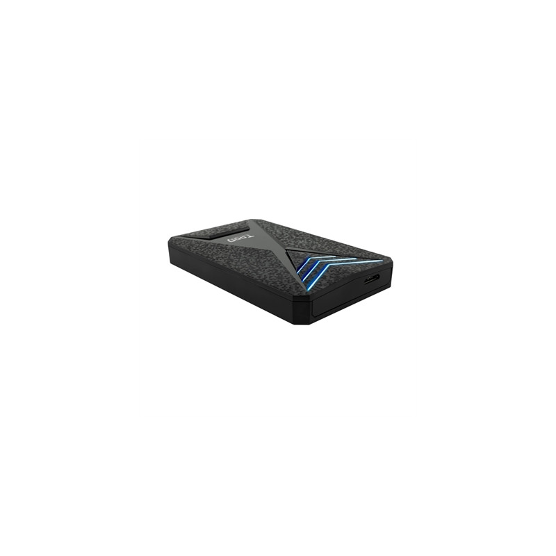 Caja externa gaming tooq tqe - 2550bl para hdd - ssd 2.5 pulgadas 9.5mm sata 3 usb 3.0 - 3.1 negro