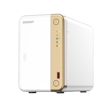 Servidor nas qnap ts - 262 - 4g 2xhdd - bay 1x2.5gbe 4xusb
