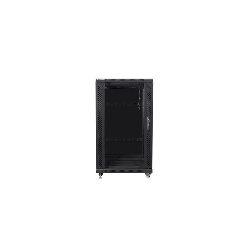 Armario rack lanberg 22u 600x600 autoensamblado 19 pulgadas hasta 60kg negro
