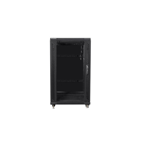 Armario rack lanberg 22u 600x600 autoensamblado 19 pulgadas hasta 60kg negro