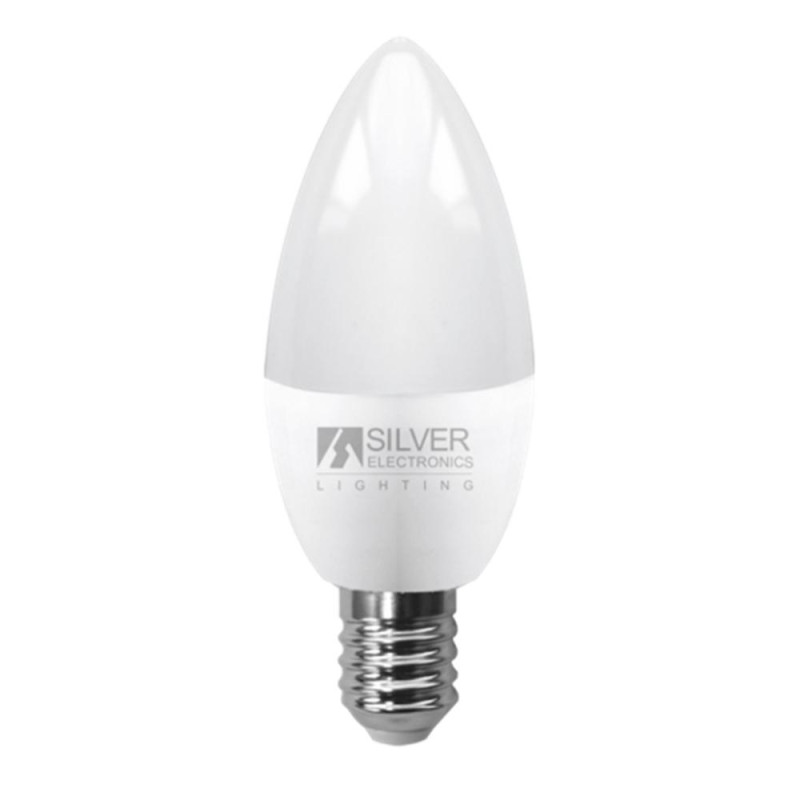 Bombilla led silver electronic eco vela 5w35w -  e14 -  3000k -  436 lm -  160 -  luz calida -  a+