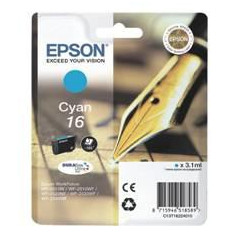 Cartucho tinta epson t162240 cian  wf - 2010 - 2510 - 2520 - 2530 - 2540 -  pluma