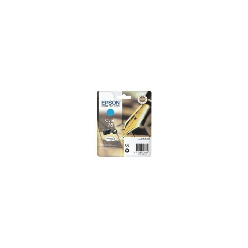 Cartucho tinta epson t162240 cian  wf - 2010 - 2510 - 2520 - 2530 - 2540 -  pluma